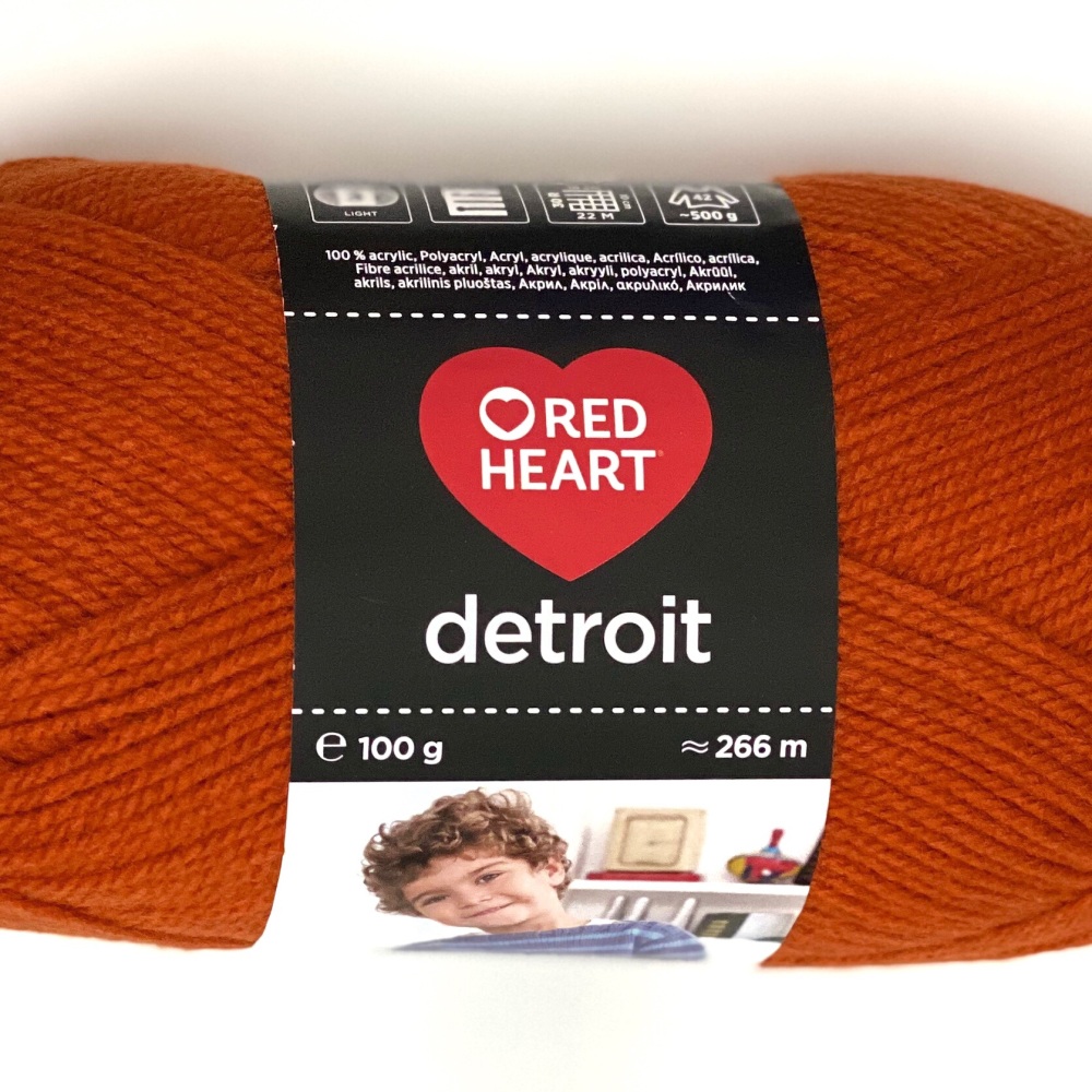 Red Heart Detroit DK (100g). Knitting and crochet yarn. Choose colour.