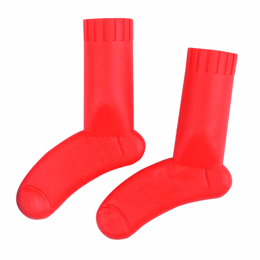 Knitting Needles Point Protectors: Sock Shape: for Sizes 7-12mm: Red (Pony)