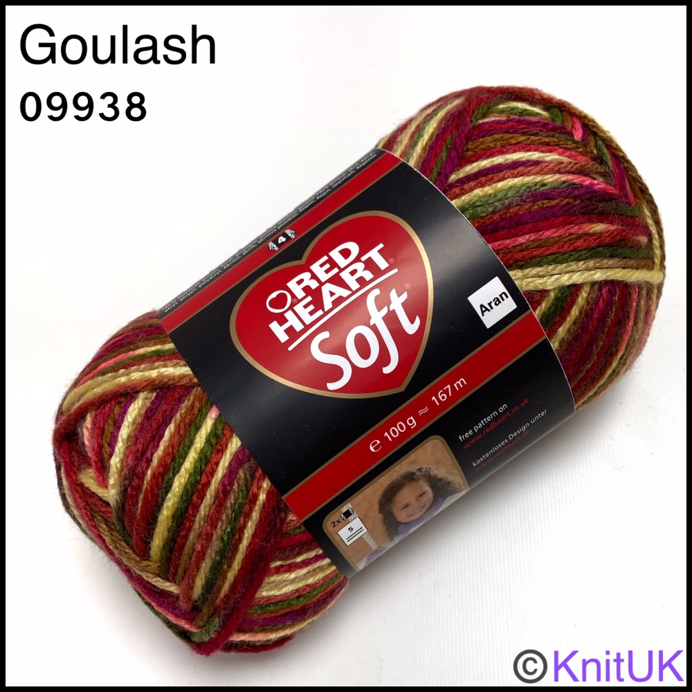 Red Heart Soft Color Goulash colour acrylic loom knitting crochet yarn