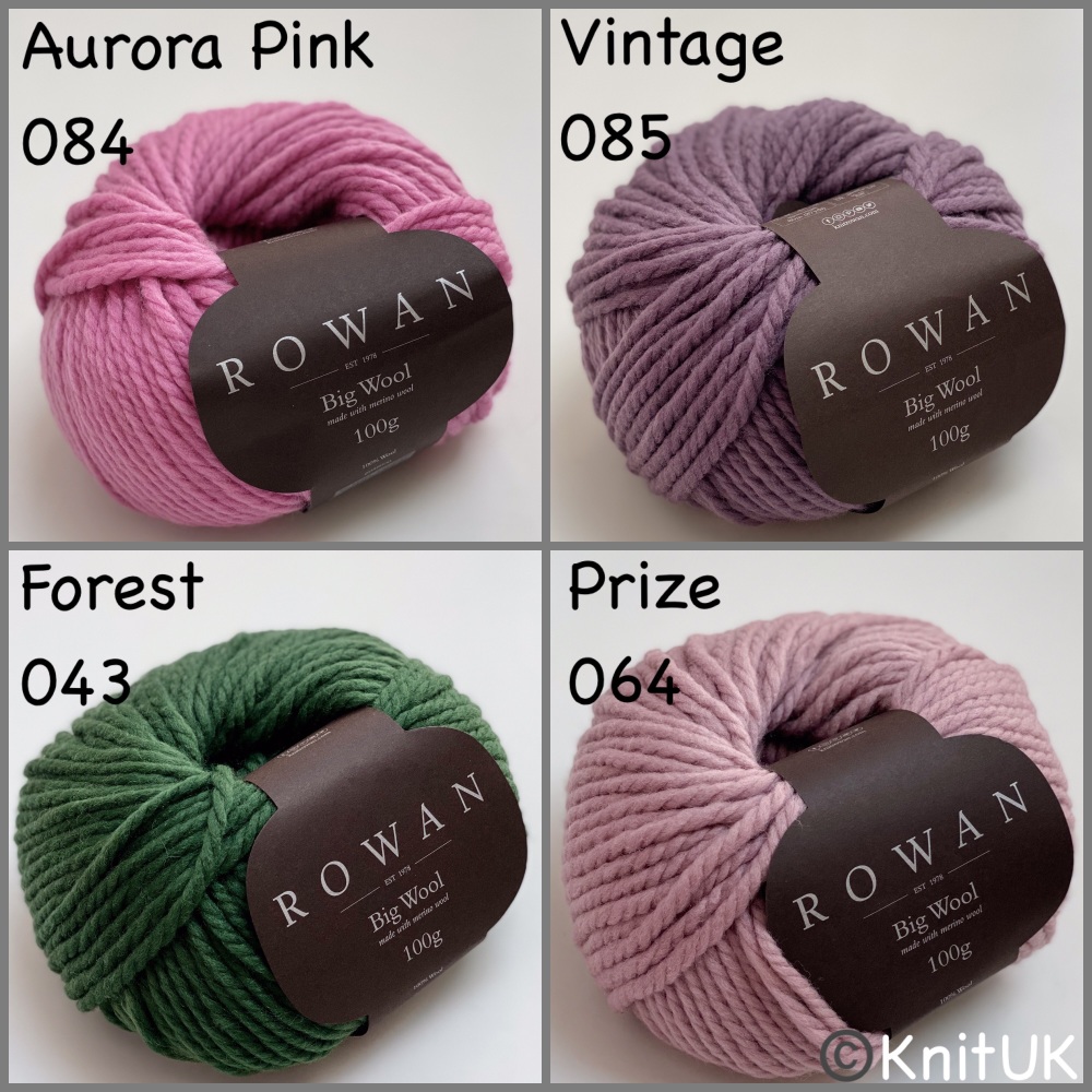 Rowan big wool aurora pink vintage forest prize loom knitting wool yarn