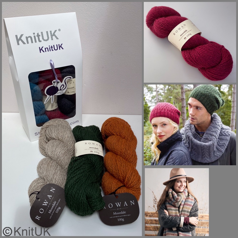 Rowan Moordale british wool alpaca knitting yarn dk knituk box pattern