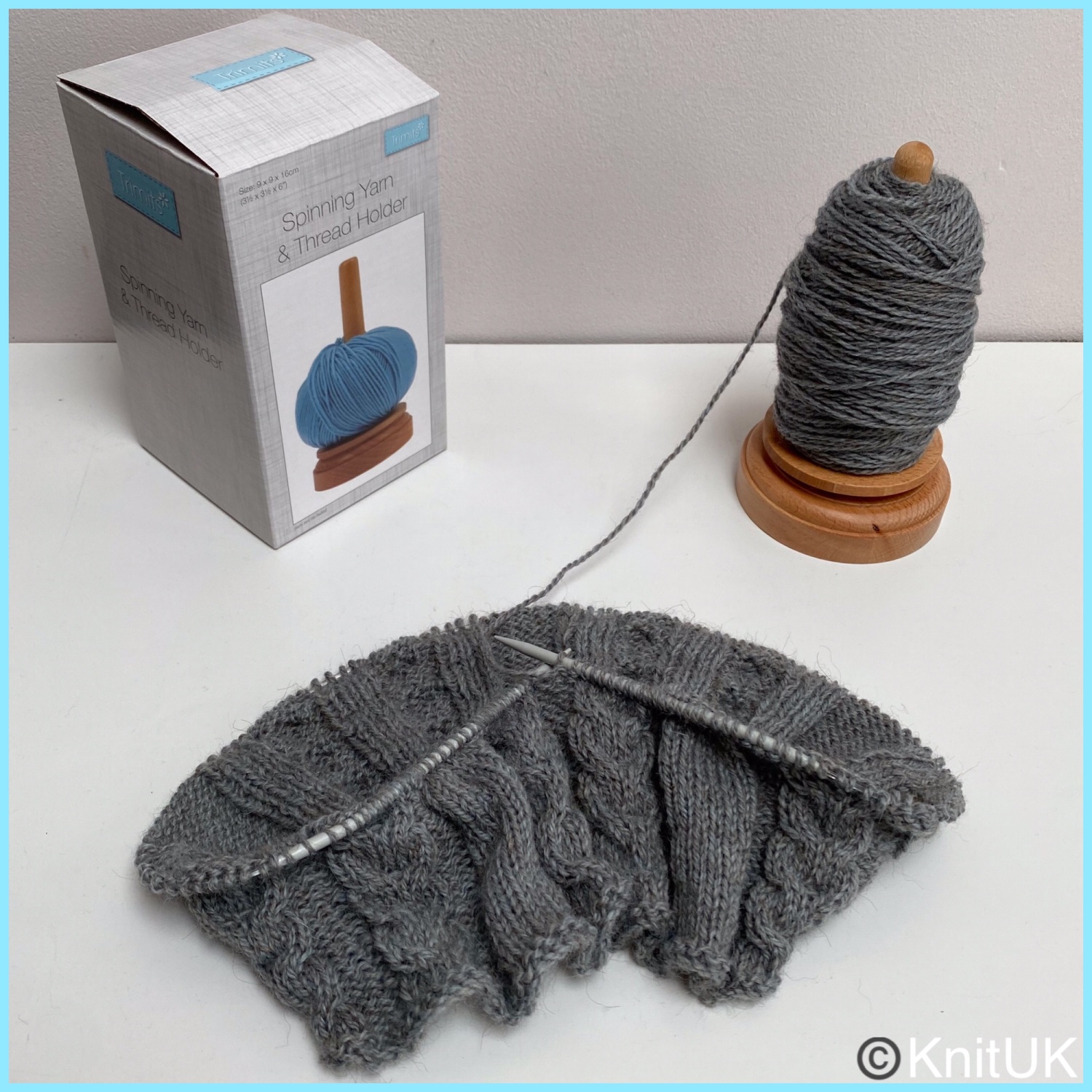 Wooden Spinning Yarn and Thread Holder Trimits knitting accessories