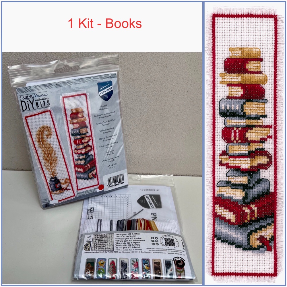 Vervaco counted cross stitch kit bookmark books dIY embroidery kit