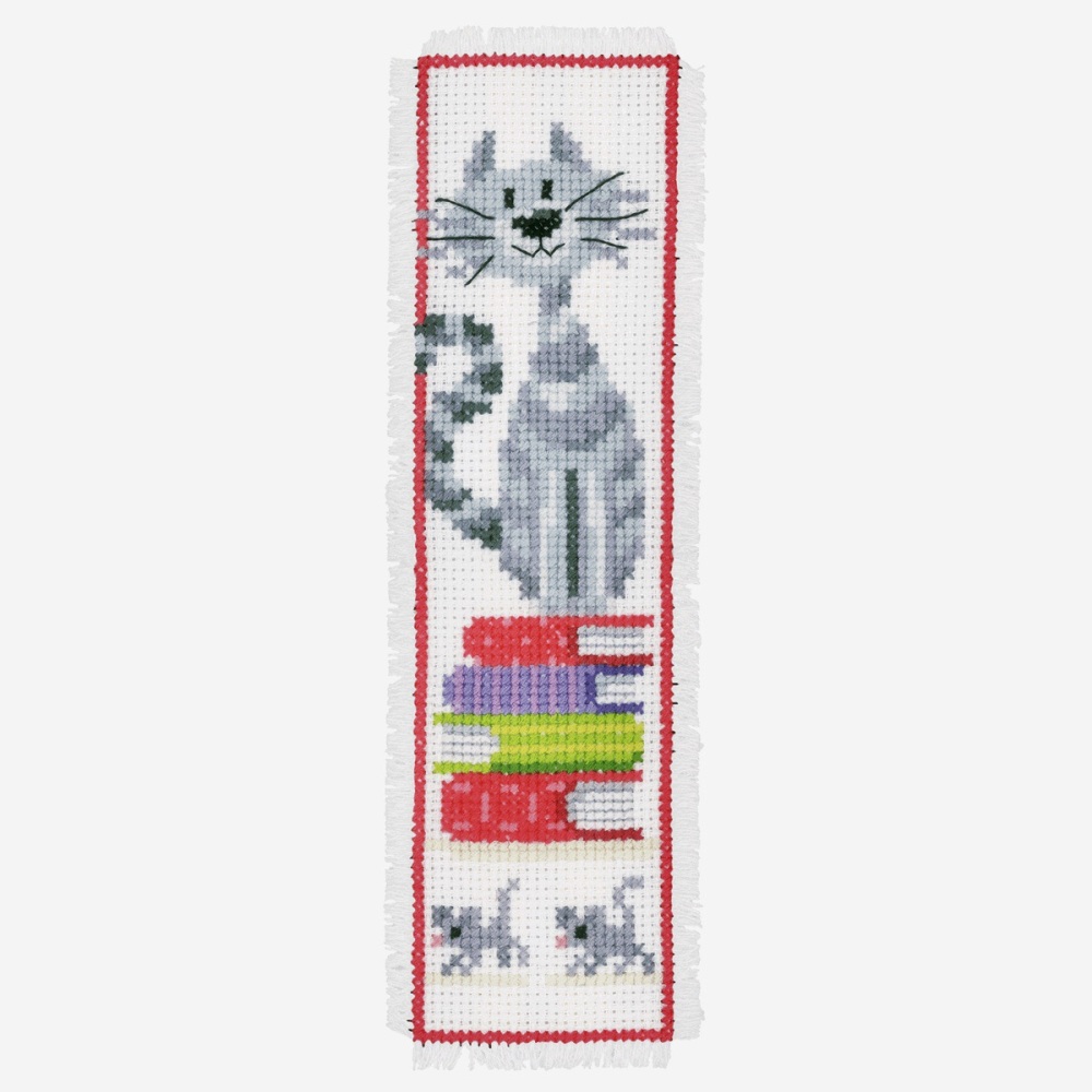 Cross Stitch Kit. Bookmark: Cat  (Vervaco)