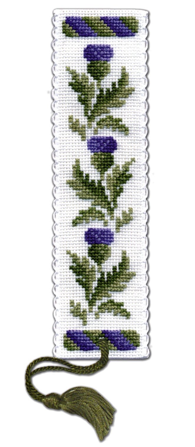 BOOKMARK Victorian Thistles. Cross-Stitch Kit by Textile Heritage