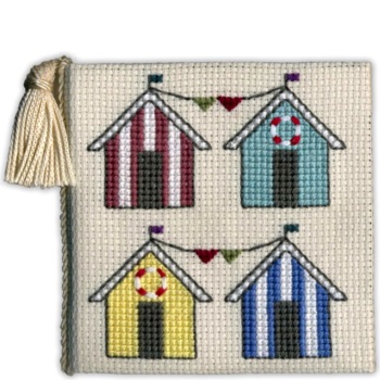 Needle Case Beach Huts Cross Stitch Kit by Textile Heritage.