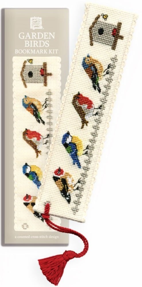 BOOKMARK Garden Birds. Cross-Stitch Kit by Textile Heritage