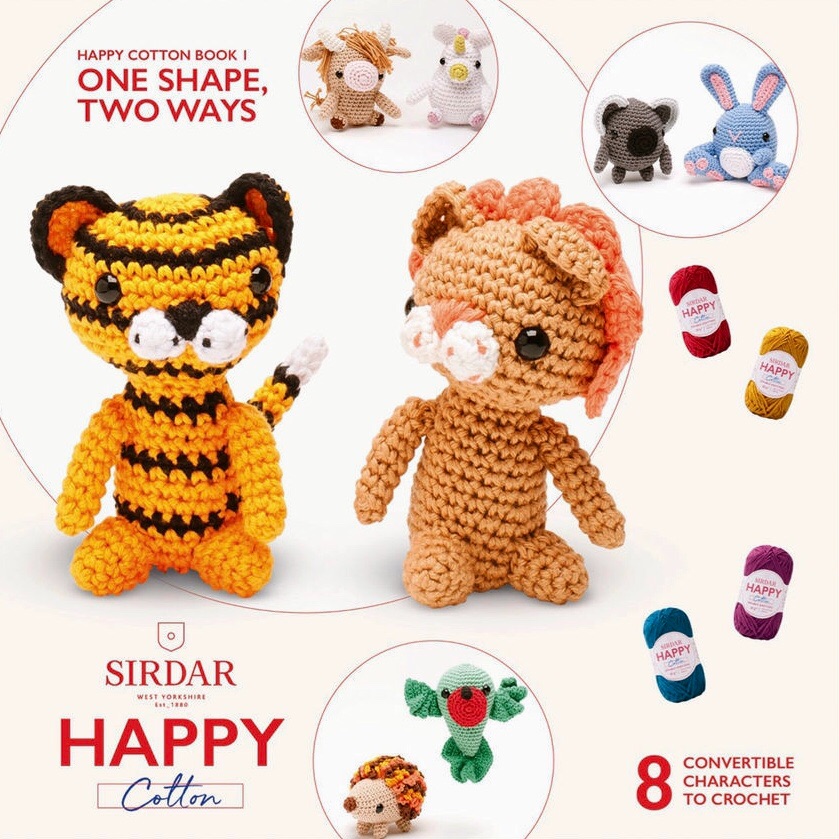  Sirdar Happy Cotton Book 1 - ONE SHAPE, TWO WAYS  ( Crochet )