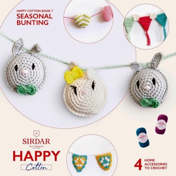  Sirdar Happy Cotton Book 7 - SEASONAL BUNTING. Crochet.