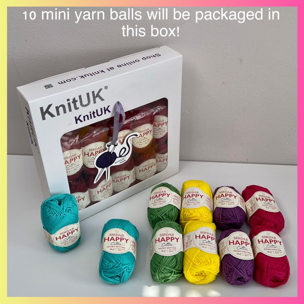 Sirdar happy cotton dk 10 crochet yarn balls box