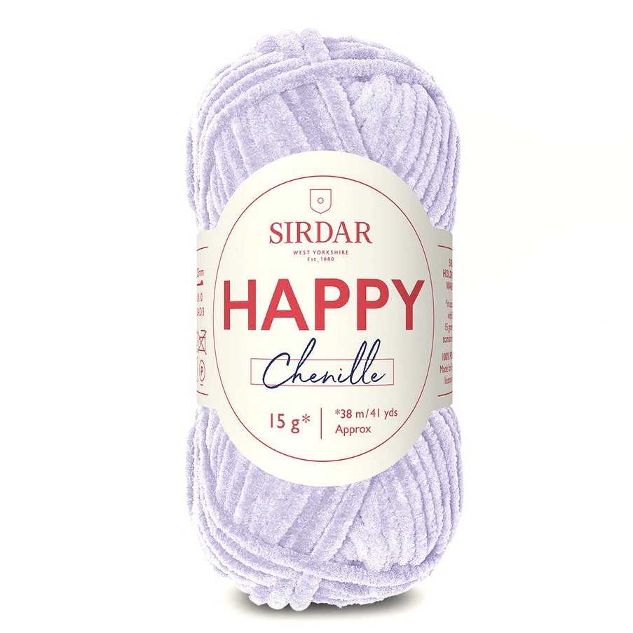 Sirdar Happy Chenille (15g). Crochet Yarn. Choose colour.