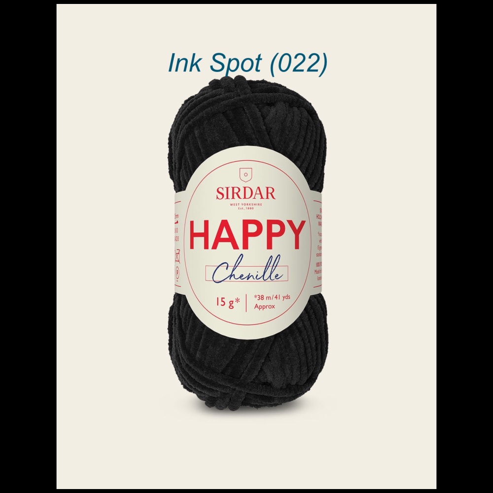 Sirdar Happy Chenille yarn ink spot crochet amigurumi