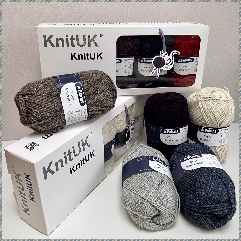 Patons wool blend aran yarn knituk box