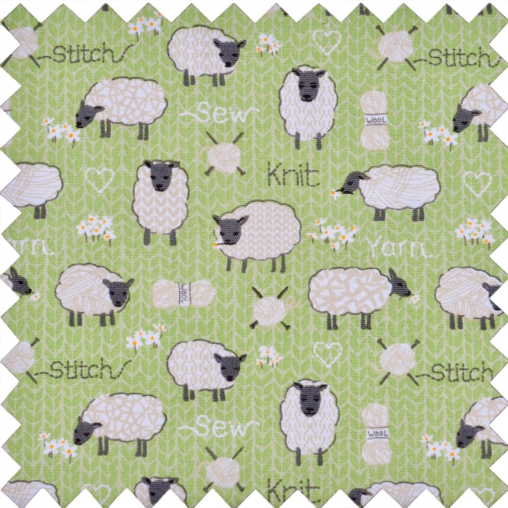 Knitting Bag with Pin Storage: Reversible. Design: Sheep (Hobby Gift).
