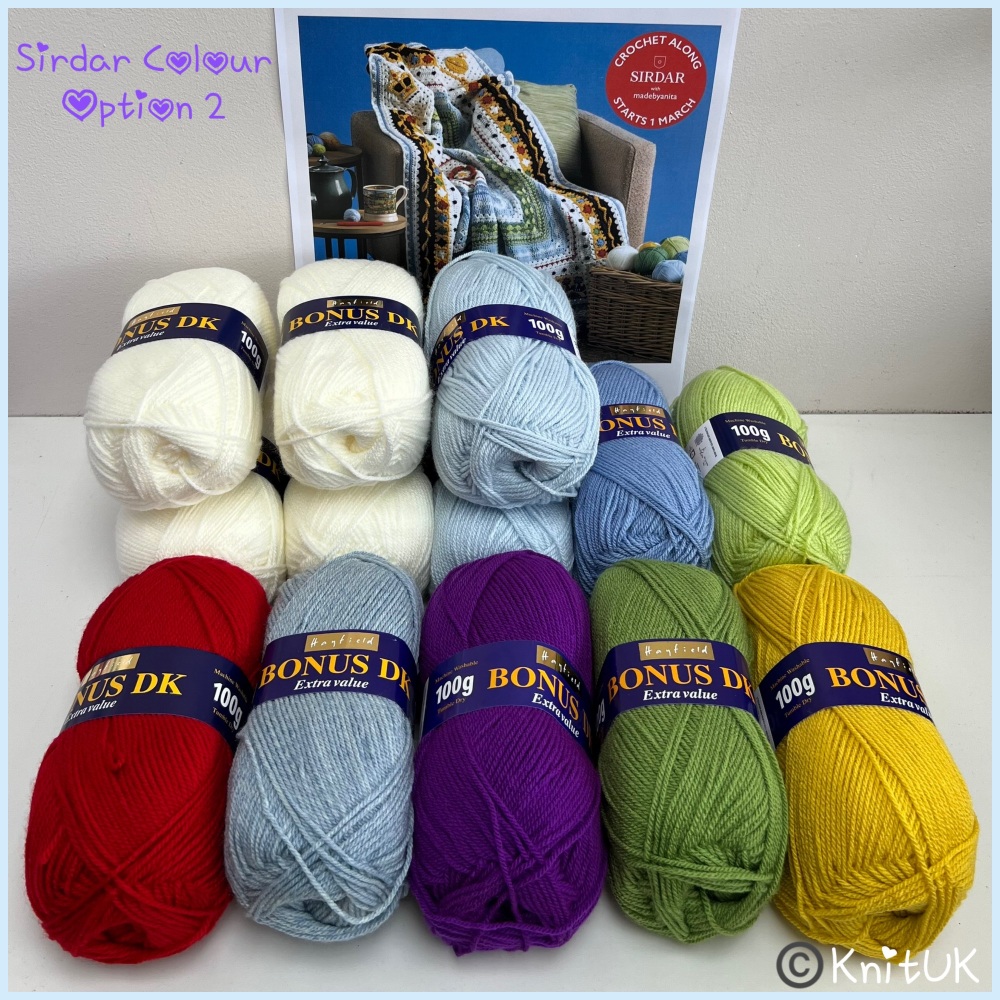 Sirdar CAL 2023 Coronation keepsake blanket option 2 hayfield bonus dk yarn