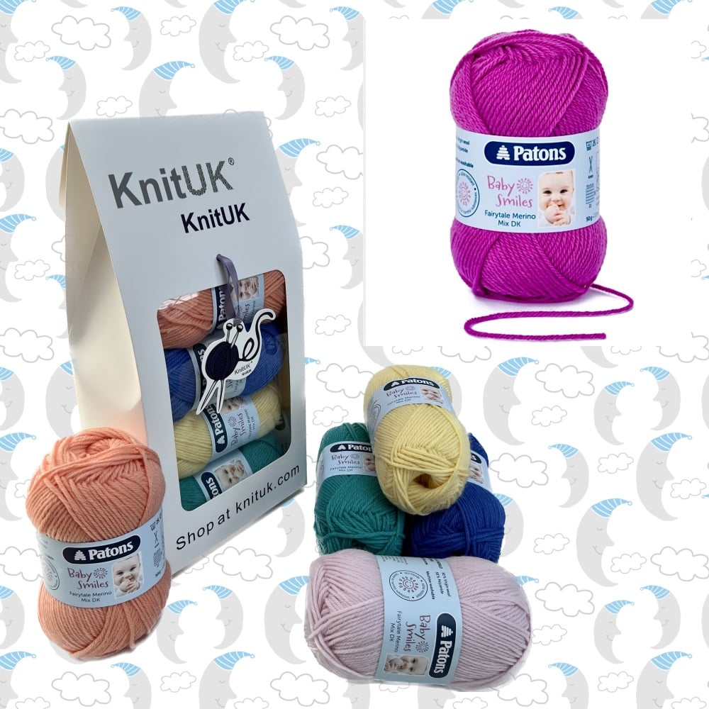 Patons Fairytale Merino Mix DK wool yarn In knituk box