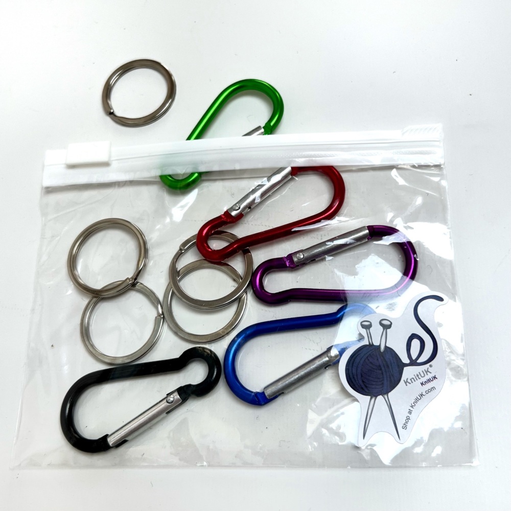 Paracord: Carabiner & Ring Set of 5.  Choose colour.