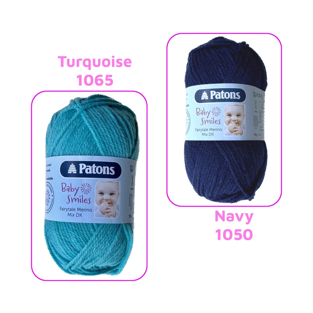Patons fairytle merino mix dk baby smiles knitting wool yarn turquoise navy