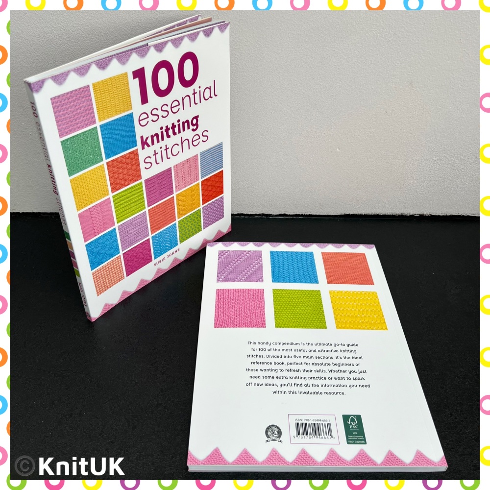100 essential knitting stitches by susie johns gmc publications book