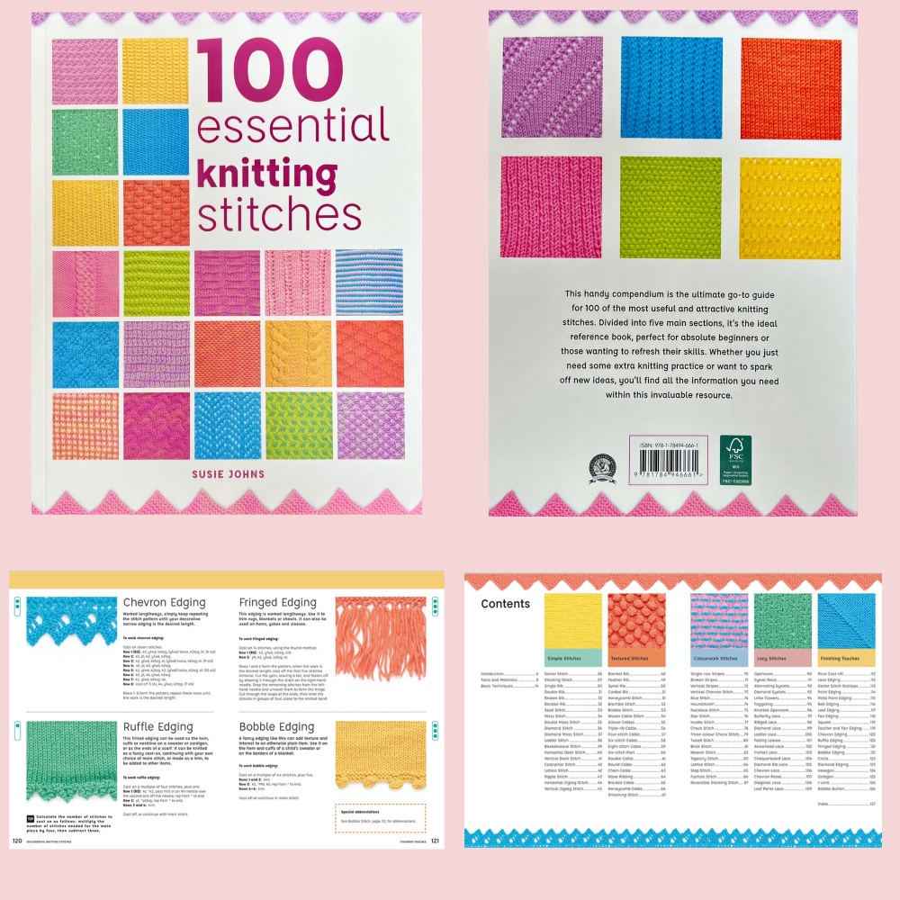 100 essential knitting stitches by susie johns gmc publications Book inside