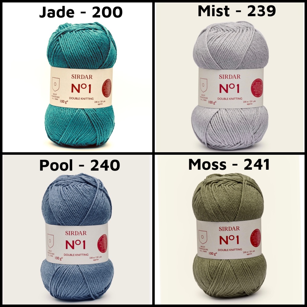 Sirdar n 1 dk jade mist pool moss crochet knitting loom yarn