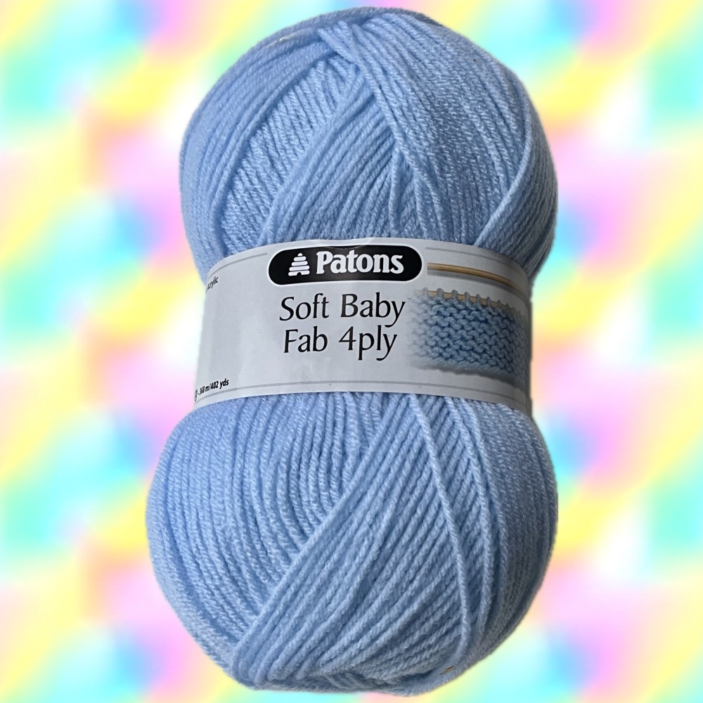 Patons Soft Baby Fab 4ply (100g). Superwash knitting yarn