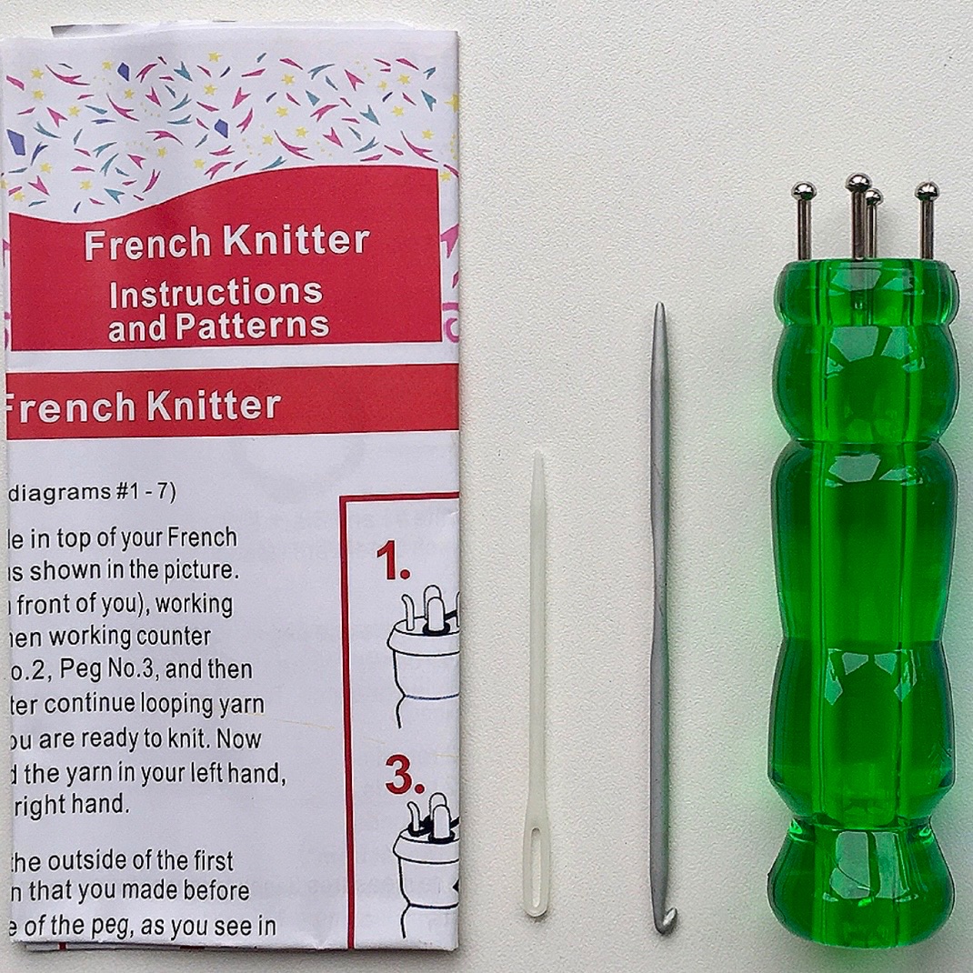 Knitting Dolly.  4 Peg Green French Knitter (KnitUK)