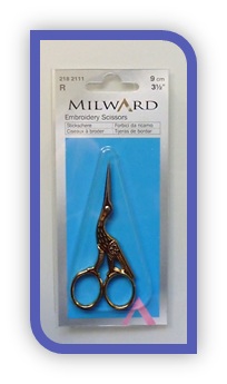 Embroidery Scissors. Gold Stork (Milward)