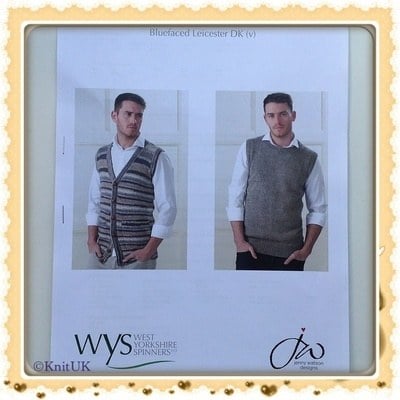 WYS Bluefaced Leicester DK - Men (leaflet print out by WYS in A4 paper)