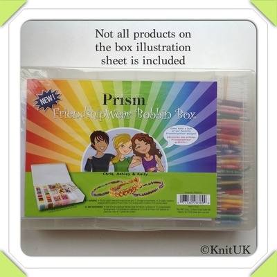 Prism Bobbin Box - plastic box with bobbins, thread and beads