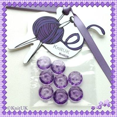 Buttons - 2 hole Crystal like: Acrylic - Pack of 8 buttons (13 mm). Choose colour.