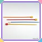 Pony Children's Plastic Knitting Pins. One pair (each pin is one colour)