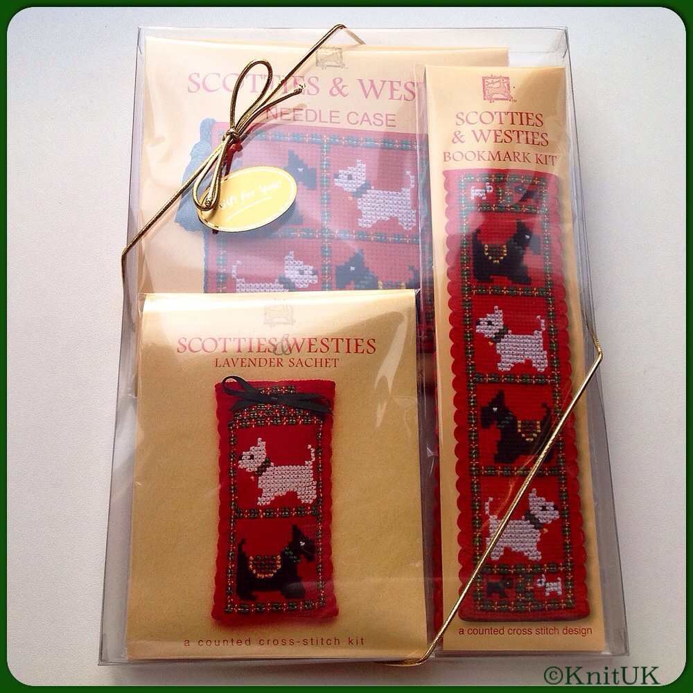 Gift Pack Scotties & Westies. Cross-Stitch Kit by Textile Heritage