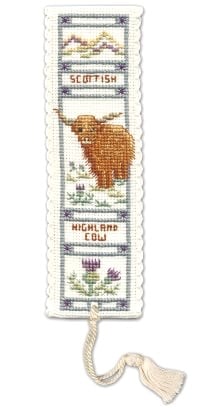 BOOKMARK Highland Cow / Cross Stitch Kit - by Textile Heritage™