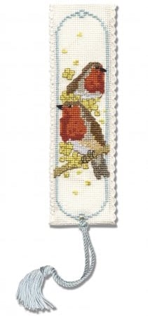 BOOKMARK Robins. Cross Stitch Kit by Textile Heritage