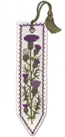 BOOKMARK Scottish Thistle. Cross-Stitch Kit by Textile Heritage
