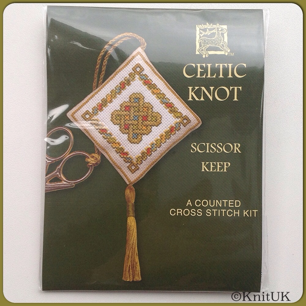 SCISSORS KEEP Celtic Knot. Cross-Stitch Kit by Textile Heritage