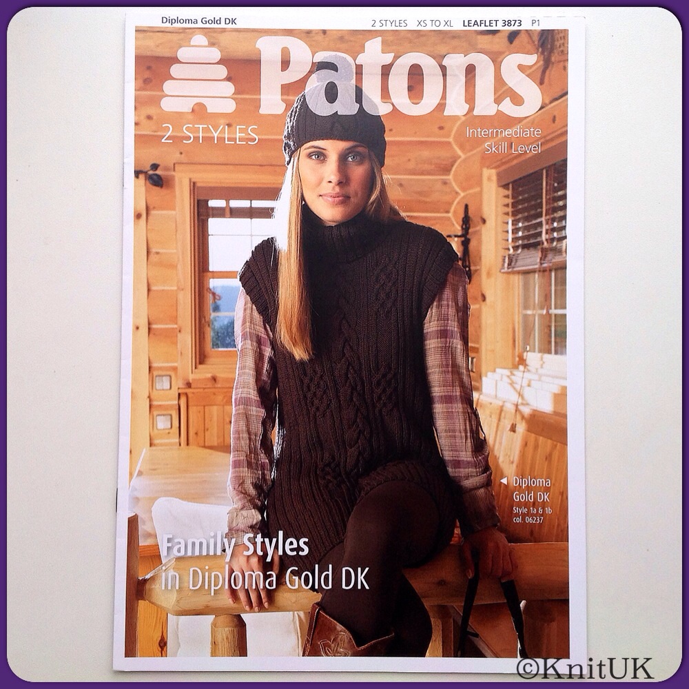 Patons Family Styles in Diploma Gold DK. 8 pages. Knitting Leaflet: 2 Styles adult and child (Knitting)