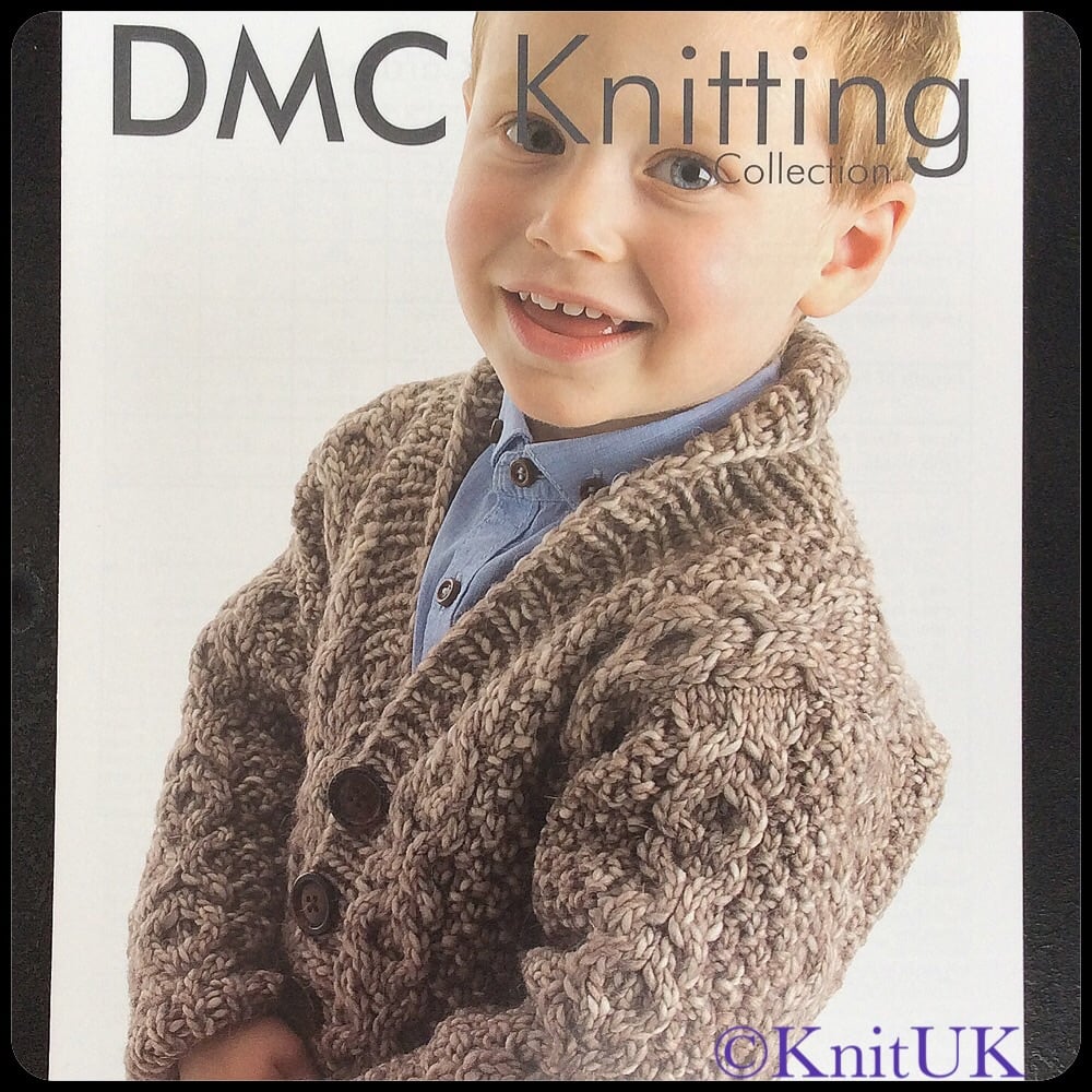 DMC Boy's Cable Knit Cardigan - Leaflet (Knitting)