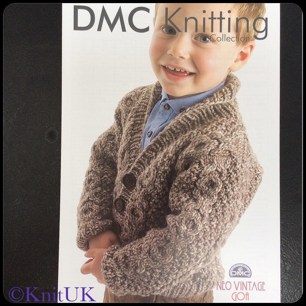 DMC Boy's Cable Knit Cardigan - Leaflet (Knitting)