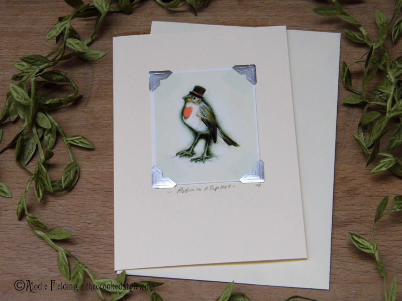 ROBIN IN A TOP HAT - CARD