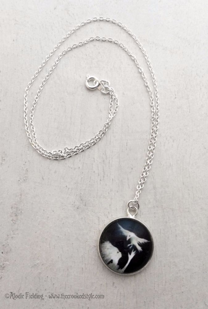 SNOWBIRD ( Black Background ) - PENDANT