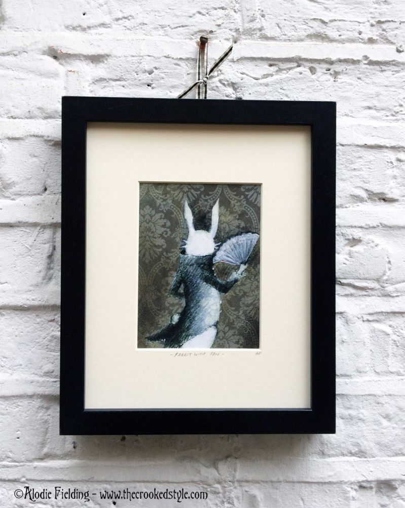 022 - RABBIT WITH FAN - GICLEE PRINT