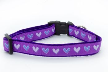 Lilac love hearts Collar