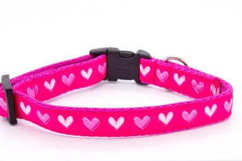 Pink Love Hearts Collar