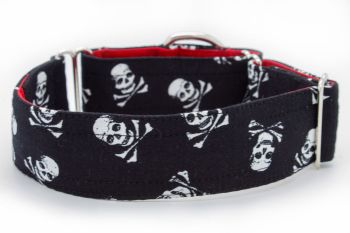 Black Skull & Crossbones Hound Collar
