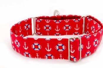 Red Nautical Hound Collar