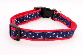 Red/navy anchors Collar