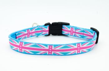 Blue/Pink Union Jack Collar