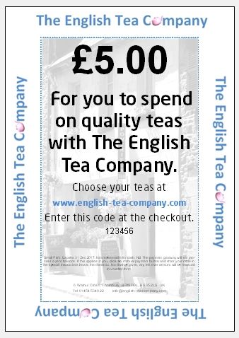 The English Tea Company Gift Voucher